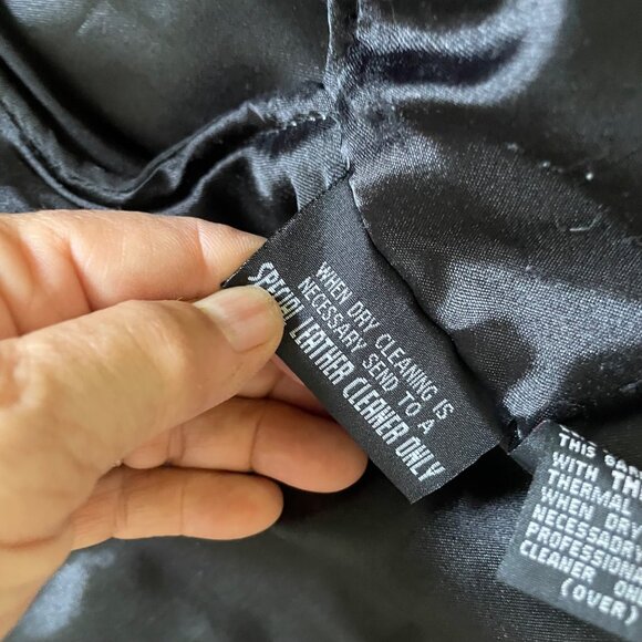 Wilson's Adventure Bound Thinsulate Leather Jacket Men's L Black moto Biker - Picture 13 of 14